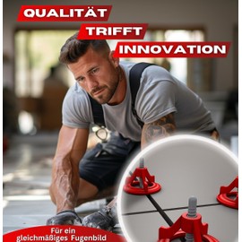 M&N Tile Levelling System Set 1 mm, 1.5 mm, 2 mm, 3 mm Mega Selection (100 x 1 mm Tabs, 50 x Pull Hoods) – Tile Laying Aid Tool for Leien & Professional – Tiling Tile Levelling System Accessories