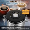 Olyzer Stainless Steel Coffee Canister 22 oz, Airtight Coffee Storage
