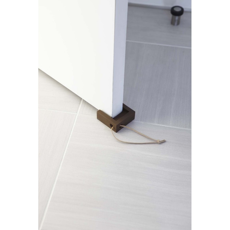 Yamazaki Industries Door Stopper Cube, Brown 7109