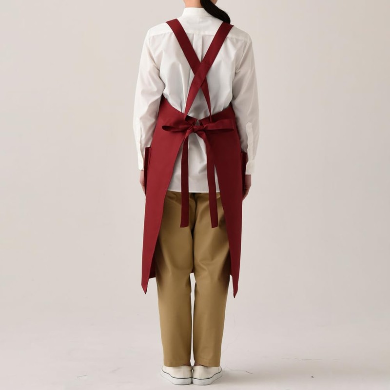 Seven Uniforms CT2566 Bib Apron, Unisex, Adult, red (orange-ish)