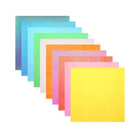 MECCANIXITY 100 Sheet Glitter Origami Paper 3x3 Inch Shiny Sparkly Square Folding Paper 7x7cm Iridescent Paper for DIY Art, Craft Decor, Mixing Colors