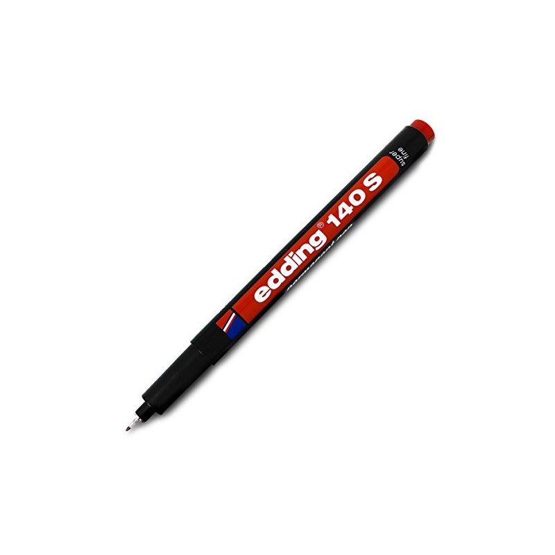edding 140S Permanent Pen - Superfine 0.3mm - Waterproof Red,