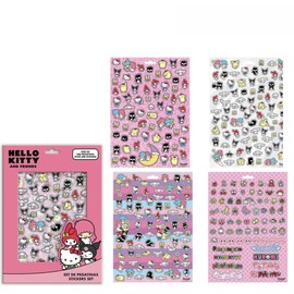 CERDÁ LIFE'S LITTLE MOMENTS Ciao Kitty - Set di adesivi decorativi riutilizzabili per bambini, ideale per personalizzare zaini, quaderni, astucci e altro