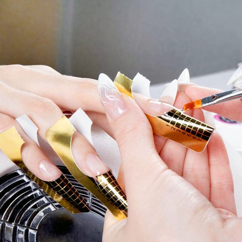 200 Pcs Nail Forms Sticker for Gel Builder, Nail Extension