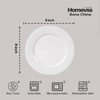 HomeVss, New Bone China Dinnerware Set, Embossed Diamond Design, 18pc
