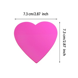 ONLYKXY 3 Pack Heart Shaped Transparent Sticky Notes 2.8X2.8in Waterproof Self-Stick Book Tabs 150 Sheets PET Markers Sticky Notes Pad (Rose Red)