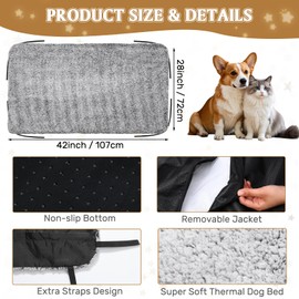Clysee Self Warming Dog Bed Self Heated Mat Medium Large Dog Pad Extra Warm
