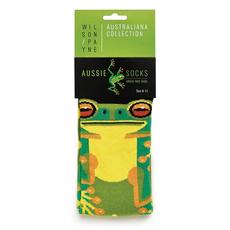 Wilson Payne Down Under Socks - Green Tree Frog, 8-11