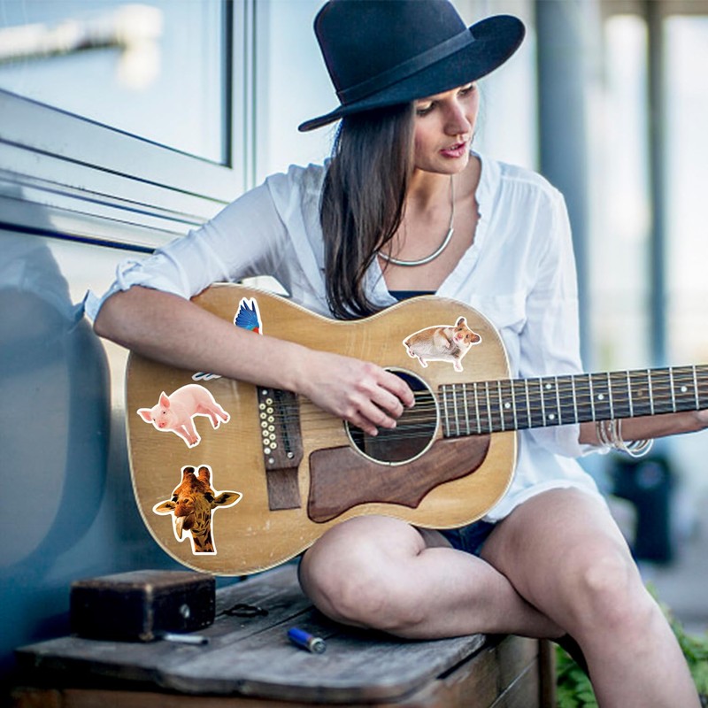 100 Animal Stickers, Realistic Animal Stickers, Waterproof Photo Stickers, Reusable