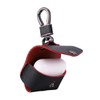 SHINEOFI Luxury Leather Earphone Case Cover with Keychain Protective Pouch
