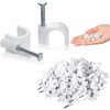 Round Cable Clips, 100 Pack 5mm White Wire Cable Clips