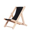 Hanpo Mini Wood Beach Chair Phone Stand, Cute Fabric Foldable