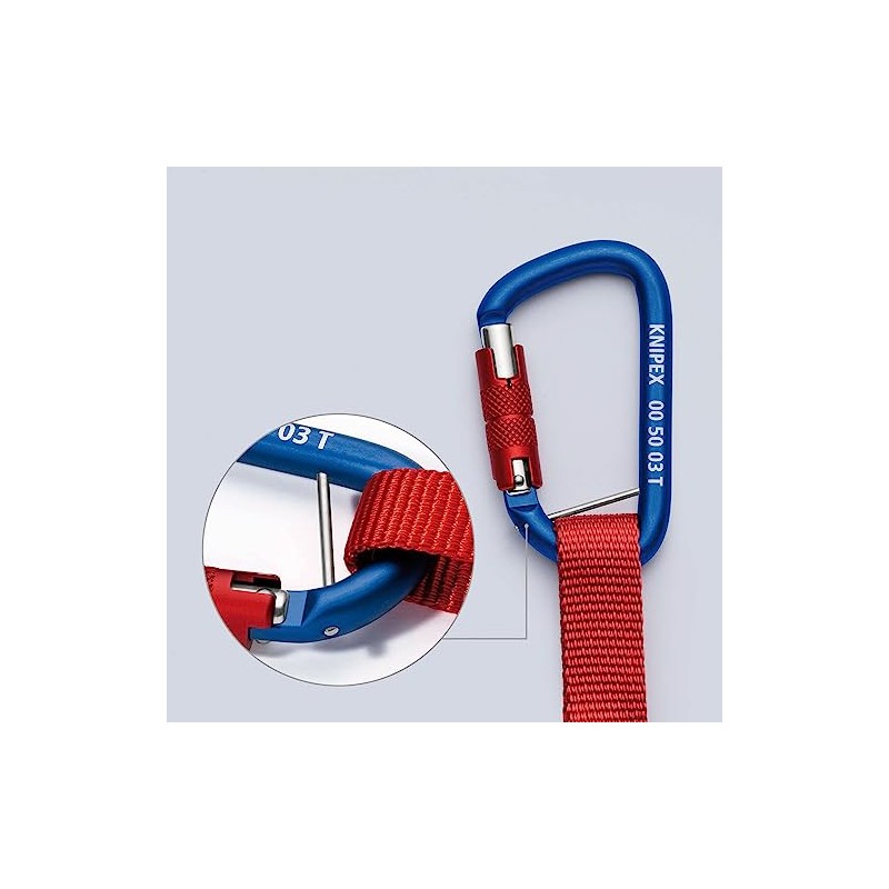 KNIPEX 00 50 12 T BK Lanyard with fixated carabiner