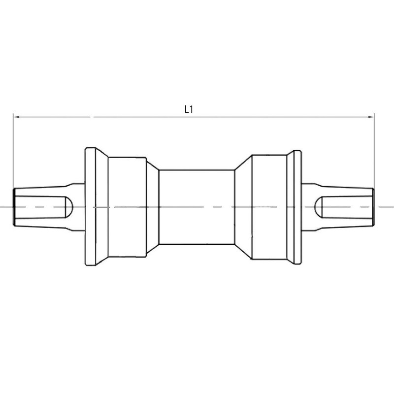 M Wave Reparatur Vierkant-Innenlager, Ausführung:Silber, Size:Achse: 113 mm