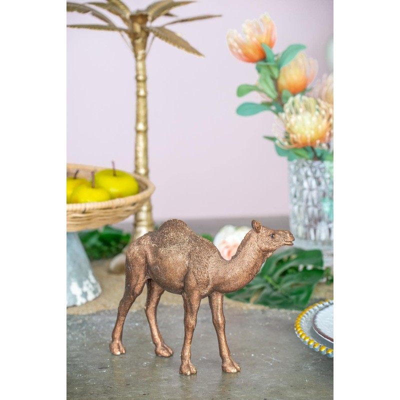 A&B Home Camel Statue Accent, Coppery Finish