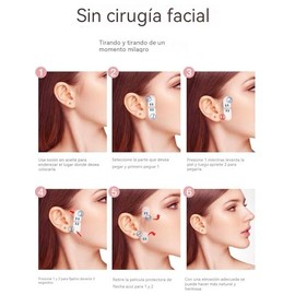 120 Piezas Face Lift Tape para Rostro, Invisible Lifting Facials Parche para Estiramiento, Etiqueta Estiramiento Facials para Cara para Reducir Las Ar