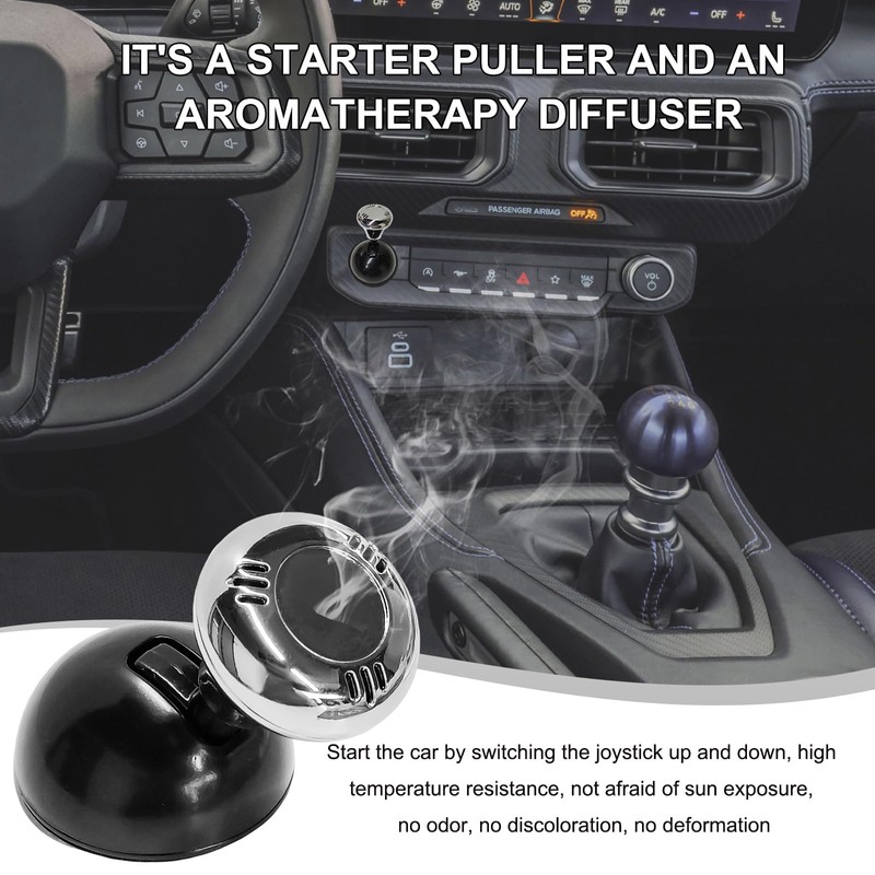 DXNQ DXNQ Metal Joystick Car Push Start Button Cover, Universal