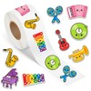 1.5 inches 500pcs Cute Music Stickers Roll, 8 Instrument Designs