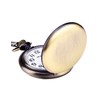 Mudder Classic Smooth Vintage Steel Mens Pocket Watch Xmas(Bronze)