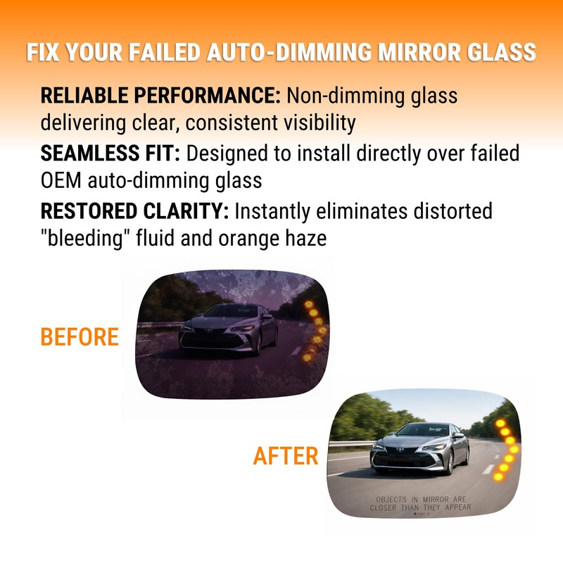 Burco 5281S Convex Passenger Side View Power Mirror Glass with