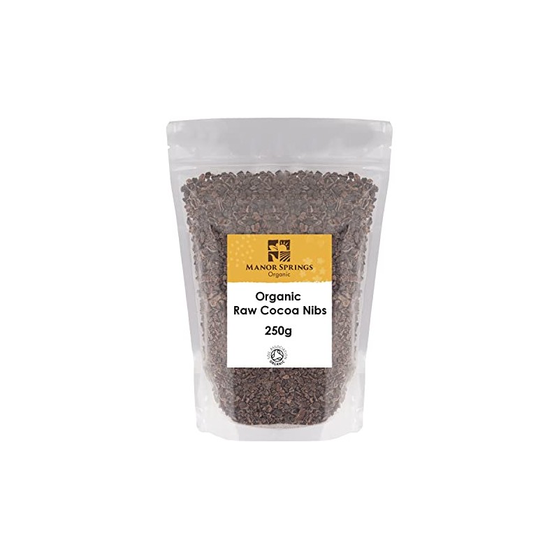 Organic Raw Cacao Nibs 250g by Manor Springs Organic