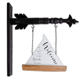 K&K Interiors 17080F-AR 10.5 Inch Enamel & Wood Sailboat Arrow Replacement, White