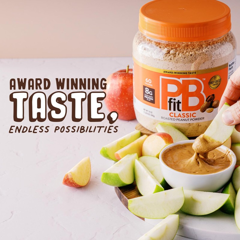 PBfit 24 Ounce Classic Peanut Butter Powder, Powdered Peanut Butter