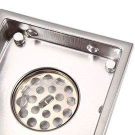 Shower Drain Hair Trap, Drain Hair Catcher 304 Stainless Steel 110 X 110mm Bathroom Shower Tile Insert Square Shower Floor Drain Strainer