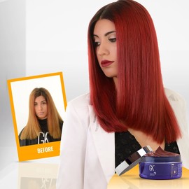 GKhair Red Red Bombshell Masque Hair 200 g Colouring Moisturising Mask Purple Semi Permanent Hair Colour Pigments