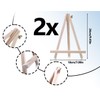 Lhbwhiz Pack of 2 Easel, Mini Wooden Table Easel, Foldable