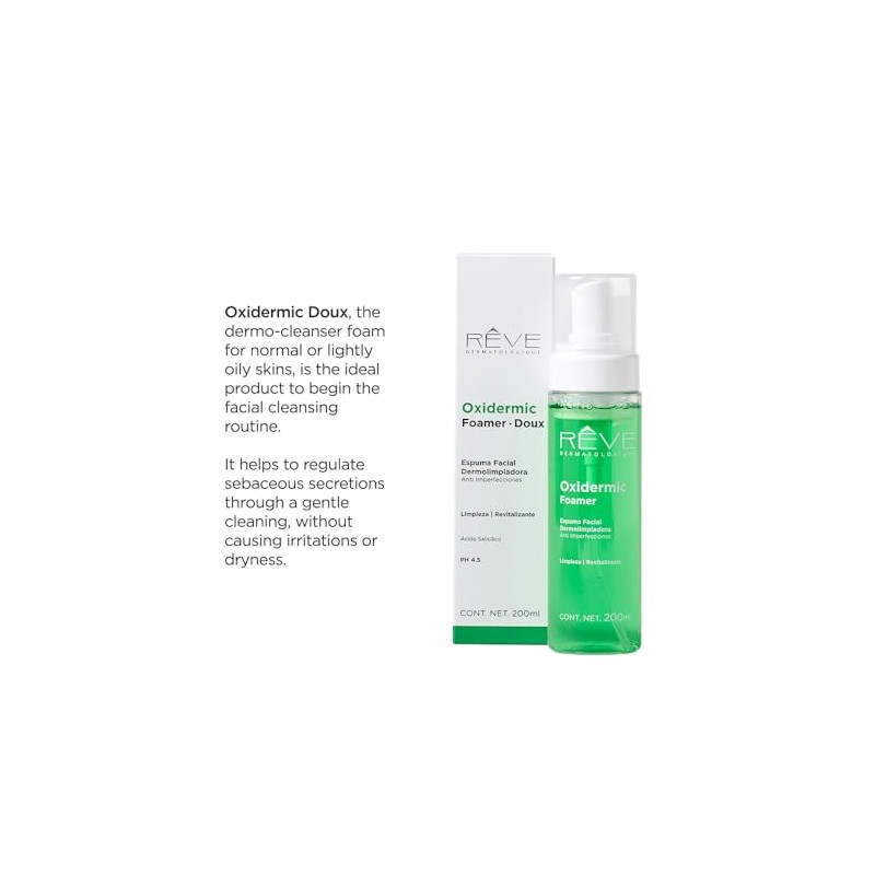 Reve Dermatologique |Espuma Dermolimpiadora Anti imperfecciones para piel grasa -