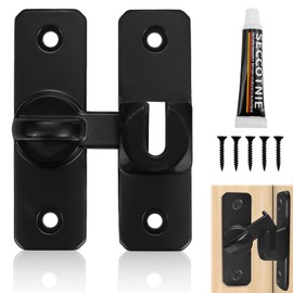 Door Bolt Stainless Steel, 90°/180° Deadbolt Lock Sliding Door Lock, Door Bolt Interior Door Latch, Sliding Bolt Door Latch, Stainless Steel Gate Latch for Garden, Window, Bathroom, Interior Doors,