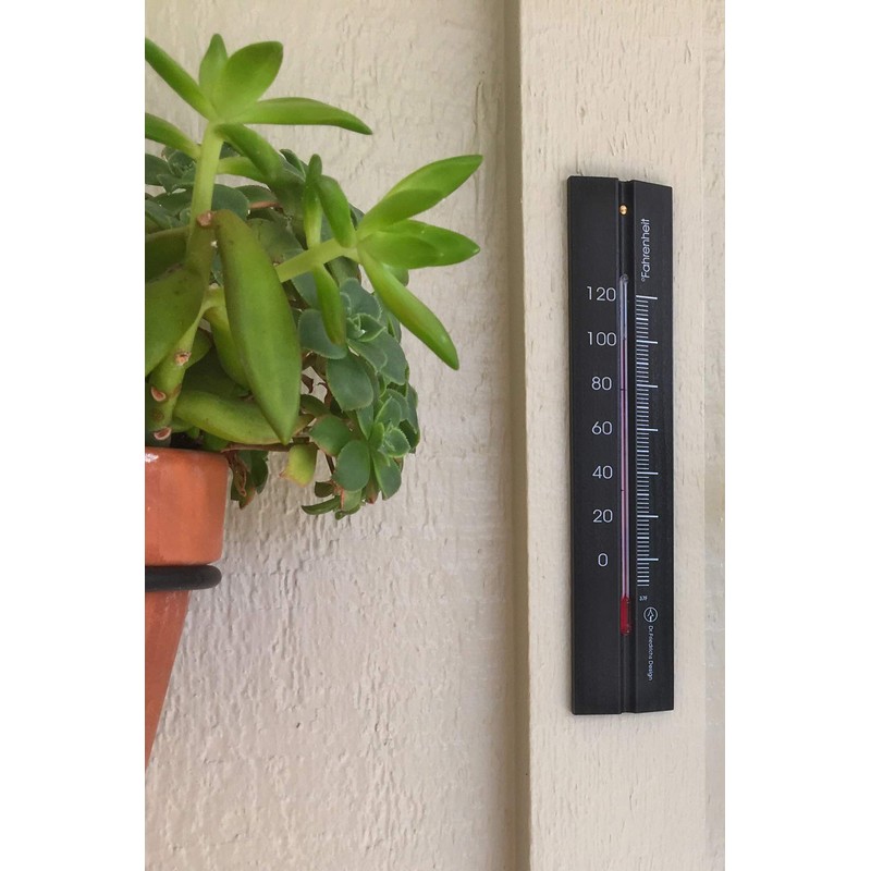 Hokco Analog Wall Thermometer Beechwood 7.8 inch Fahrenheit Temperature Scale