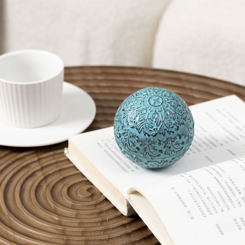 YiLifebes Metal Ball Table Decor Table Decoration Ball Distressed Iron