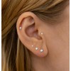 NONTAI Silver Tiny Disc Studs, 16G Threadless Flat Back Earrings,