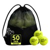 PONGBOT 50 Pack Tennis Balls with Bag, Pressureless and High