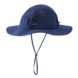 Home Prefer Sombrero de sol para hombre UPF 50+ sombrero de ala ancha con protección UV, N Azul marino, Large
