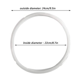 Silicone Sealing Ring Clear + Pressure Cookers Gasket + Universal Replacement Floater and Sealer for 5/6 Quart Models