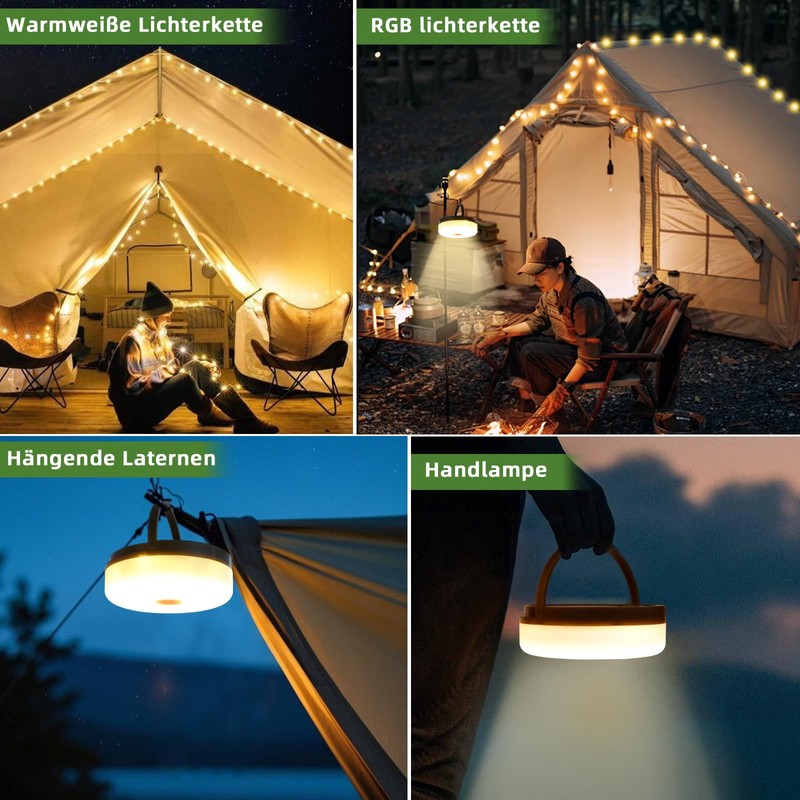 GEYUEYA Home 20 m Camping Fairy Lights, Camping Fairy Lights,
