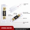 Nilight 2PCS 300A ANL Fuse Holder with ANL Fuse Electrical