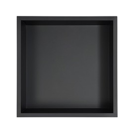 Eapmic Stainless Steel Shower Niche, Recessed Wall Shelf 304 Bathroom Storage Organizer, 13x13 Inch Insert Shower Shelf for Bathroom Kitchen Living Room Balcony (Black)