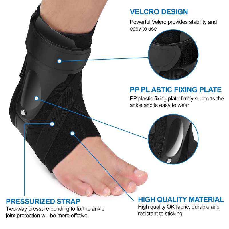 Ankle Brace, Ankle Bandage with Velcro Fastening, Adjustable, Bandage Ankle