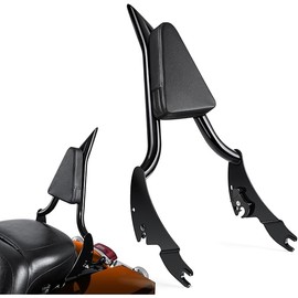 PBYMT Sissy Bar Adjustable Passenger Backrest One-piece Compatible with Harley Davidson Touring Road King Electra Glide Road Glide Street Glide 2009-2025