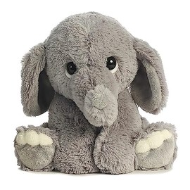 Aurora® Playful Lil Benny Phant™ Baby Stuffed Animal - Soft & Cuddly Toy - Imaginative Play - Gray 9 Inches