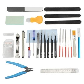 BXQINLENX Professional 28 PCS Model Tools Kit Modeler Basic Tools Craft Set Hobby Building Tools Kit for Gundam Car Model Building Repairing and Fixing(O)