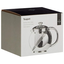 Premier Housewares Teapot with Infuser, Stainless Steel - 700 ml