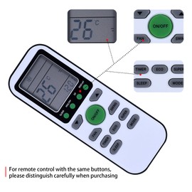 ZWP GYKQ-36 Replacement Remote Control fit for TCL Royal AC Air Conditioner KTTCL002 F3MA RSEC-12HP 12000BTU, for Bravo and ROVSUN Air Conditioner Remote