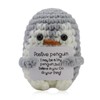Cute Positive Funny Penguin Wool Knitting Doll, Mini Pocket Hug