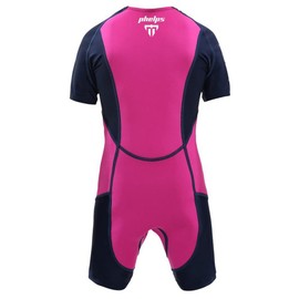 Kid's Swim Suit Aqua Sphere Stingray HP2 Short Sleeve Pink/Navy 1