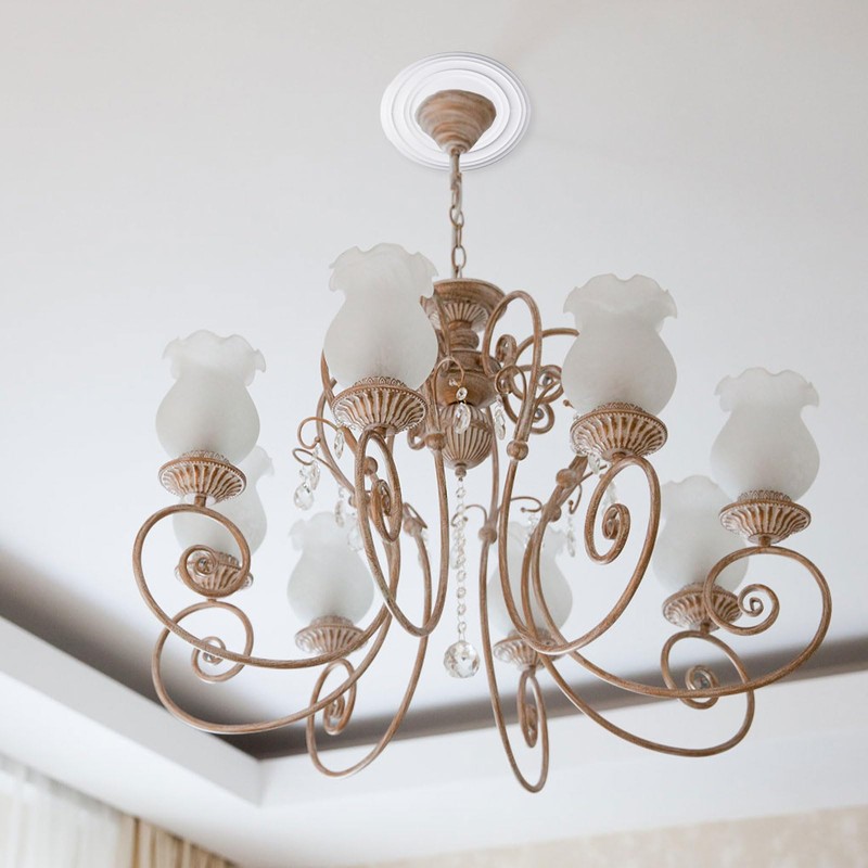 INCREWAY 2Pcs Split Lighting PU Ceiling Medallion Ceiling Cover Plate